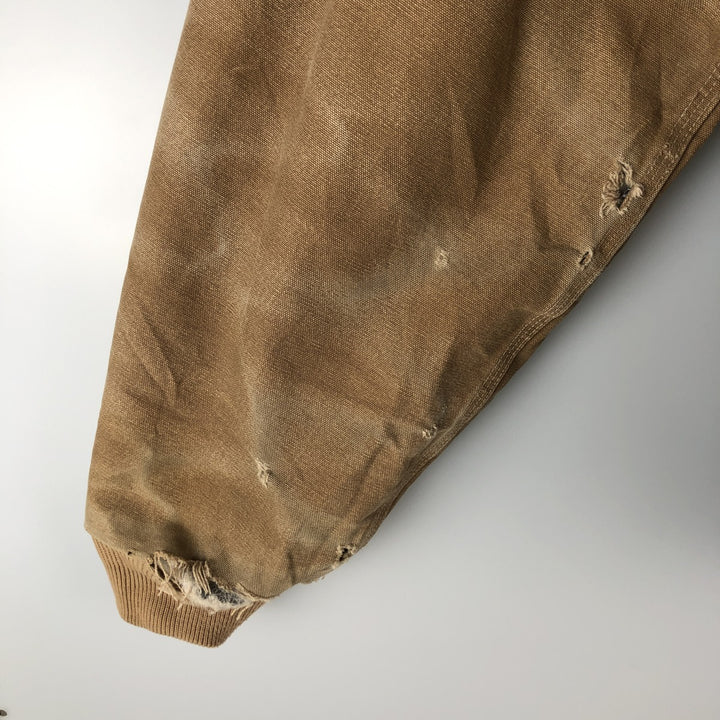 Carhartt Active Jacket, Padded Duck Full-Zip Hoodie, Men's XXL cotton Khaki type brown Vintage Second Hand