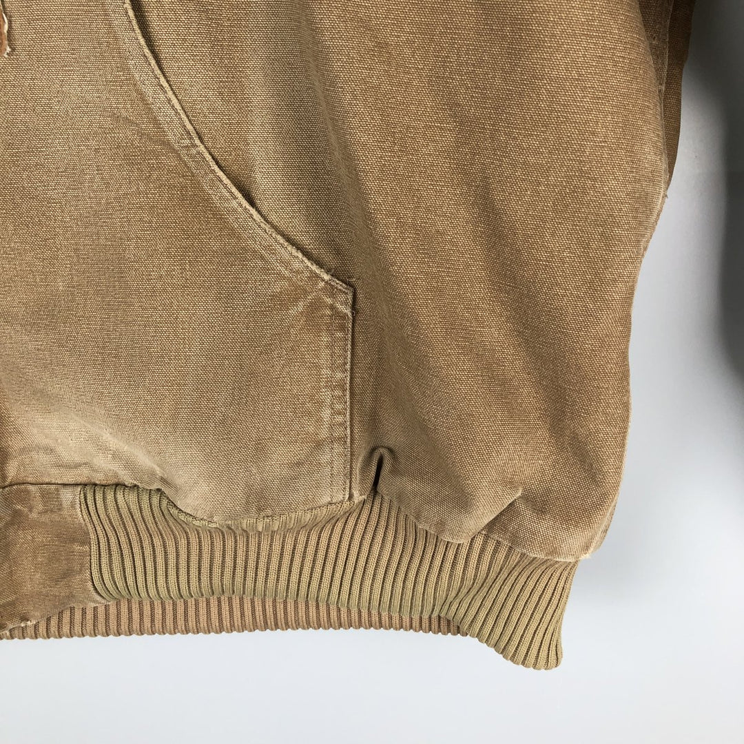Carhartt Active Jacket, Padded Duck Full-Zip Hoodie, Men's XXL cotton Khaki type brown Vintage Second Hand