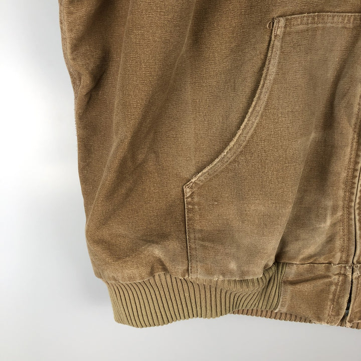Carhartt Active Jacket, Padded Duck Full-Zip Hoodie, Men's XXL cotton Khaki type brown Vintage Second Hand