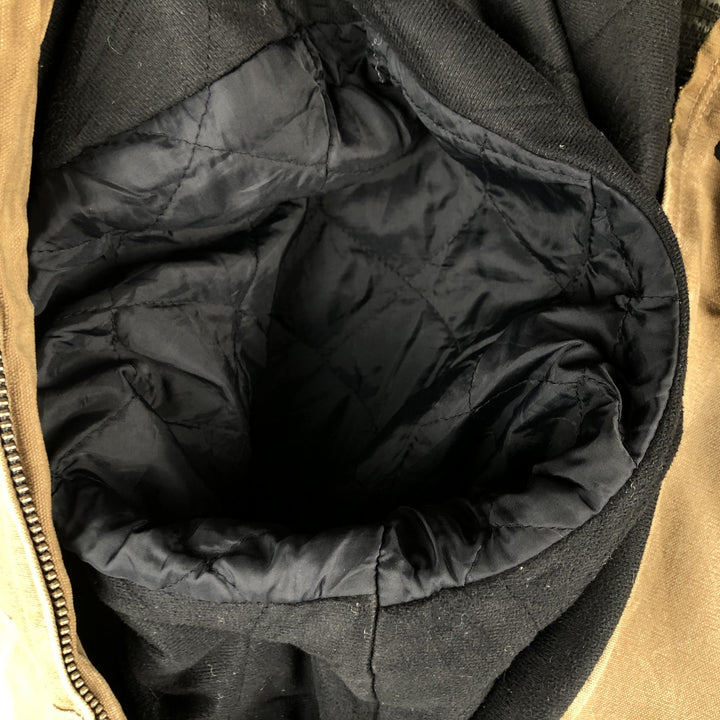 Carhartt Active Jacket, Padded Duck Full-Zip Hoodie, Men's XXL cotton Khaki type brown Vintage Second Hand