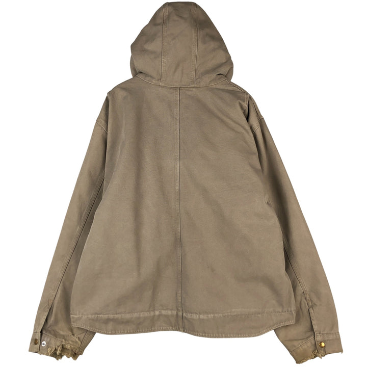 Carhartt Active Jacket, Padded Duck Full-Zip Hoodie, Men's XXL cotton Khaki type sage green Vintage Second Hand