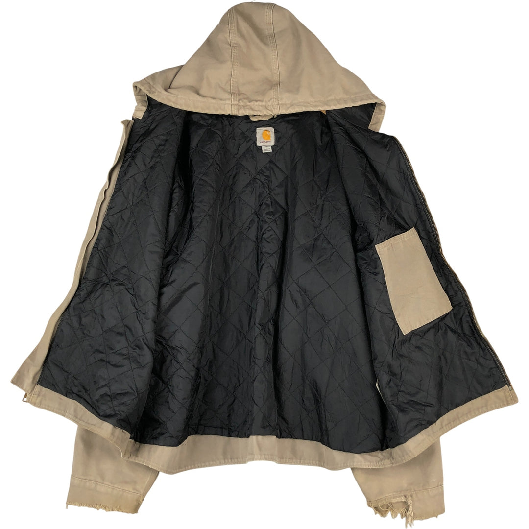 Carhartt Active Jacket, Padded Duck Full-Zip Hoodie, Men's XXL cotton Khaki type sage green Vintage Second Hand