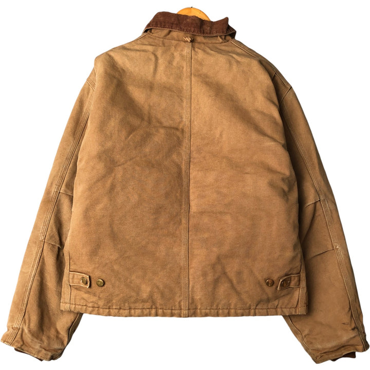 2000'S Carhartt Traditional Padded Duck Work Jacket, Made in USA, Men's Size XL cotton ocher yellow type Vintage Second Hand