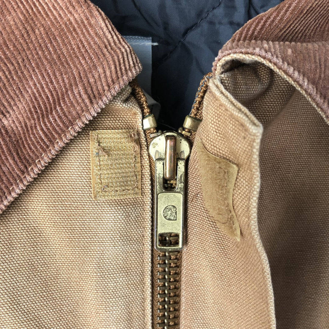 2000'S Carhartt Traditional Padded Duck Work Jacket, Made in USA, Men's Size XL cotton ocher yellow type Vintage Second Hand