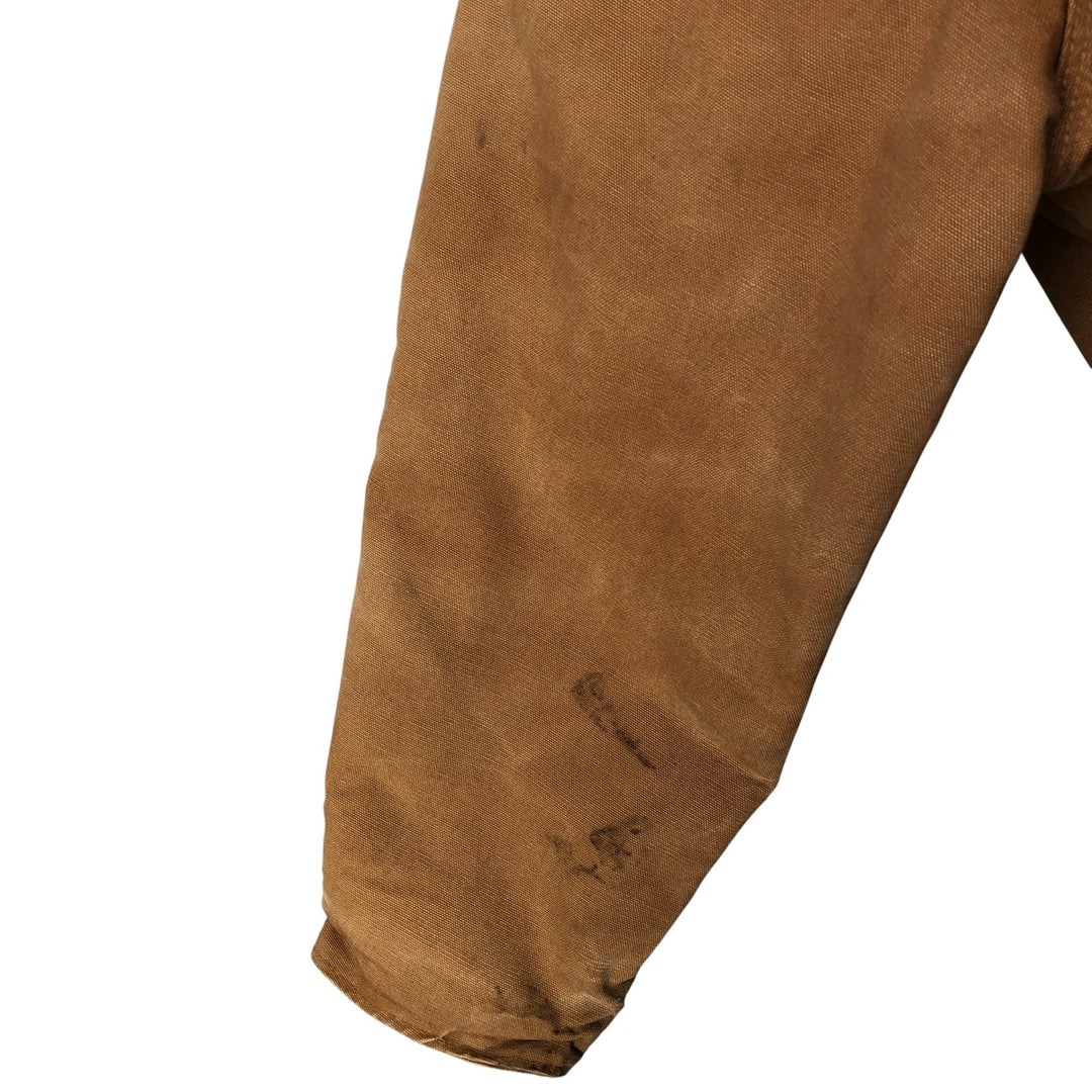 2000'S Carhartt Traditional Padded Duck Work Jacket, Made in USA, Men's Size XL cotton ocher yellow type Vintage Second Hand