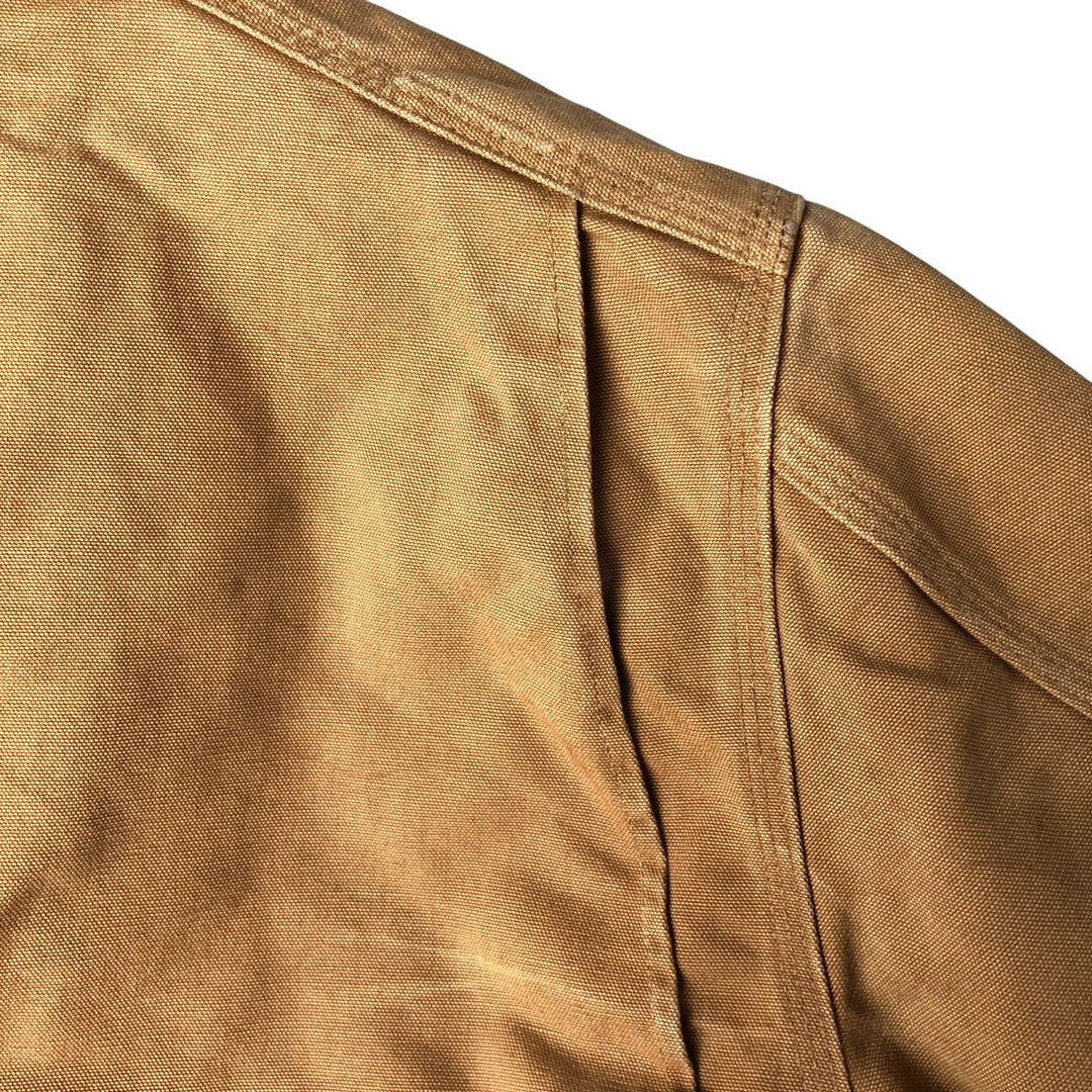 2000'S Carhartt Traditional Padded Duck Work Jacket, Made in USA, Men's Size XL cotton ocher yellow type Vintage Second Hand