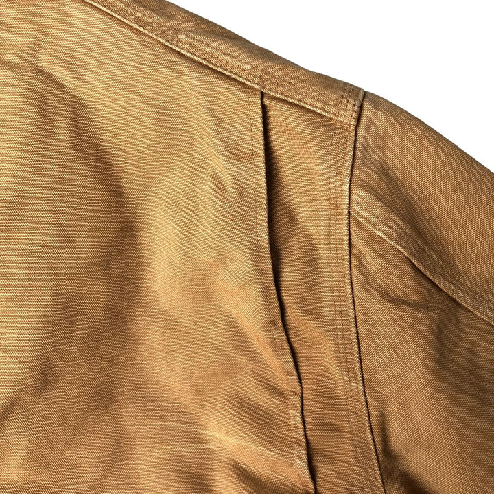 2000'S Carhartt Traditional Padded Duck Work Jacket, Made in USA, Men's Size XL cotton ocher yellow type Vintage Second Hand