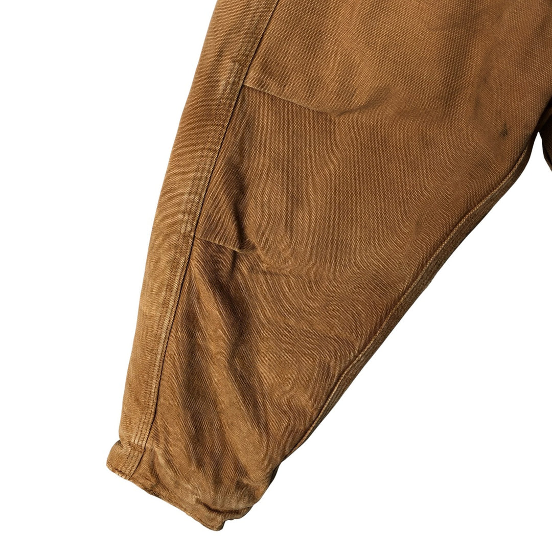 2000'S Carhartt Traditional Padded Duck Work Jacket, Made in USA, Men's Size XL cotton ocher yellow type Vintage Second Hand