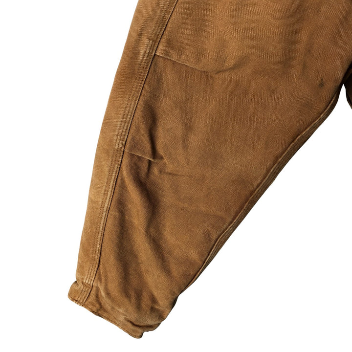 2000'S Carhartt Traditional Padded Duck Work Jacket, Made in USA, Men's Size XL cotton ocher yellow type Vintage Second Hand