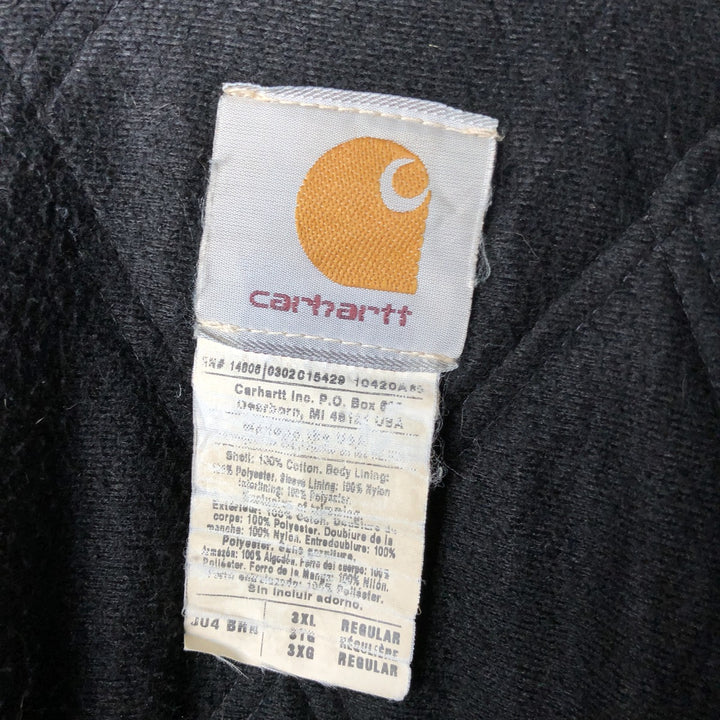 Oversized Carhartt Active Jacket, Padded Duck Full-Zip Hoodie, Made in USA, Men's XXXL cotton ocher yellow type Vintage Second Hand