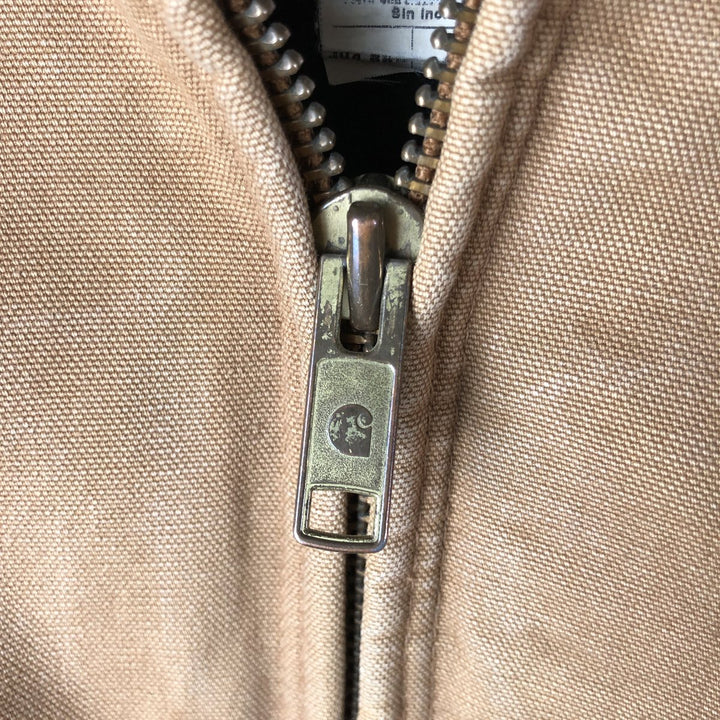 Oversized Carhartt Active Jacket, Padded Duck Full-Zip Hoodie, Made in USA, Men's XXXL cotton ocher yellow type Vintage Second Hand