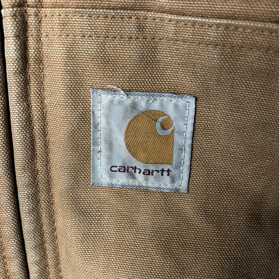 Oversized Carhartt Active Jacket, Padded Duck Full-Zip Hoodie, Made in USA, Men's XXXL cotton ocher yellow type Vintage Second Hand