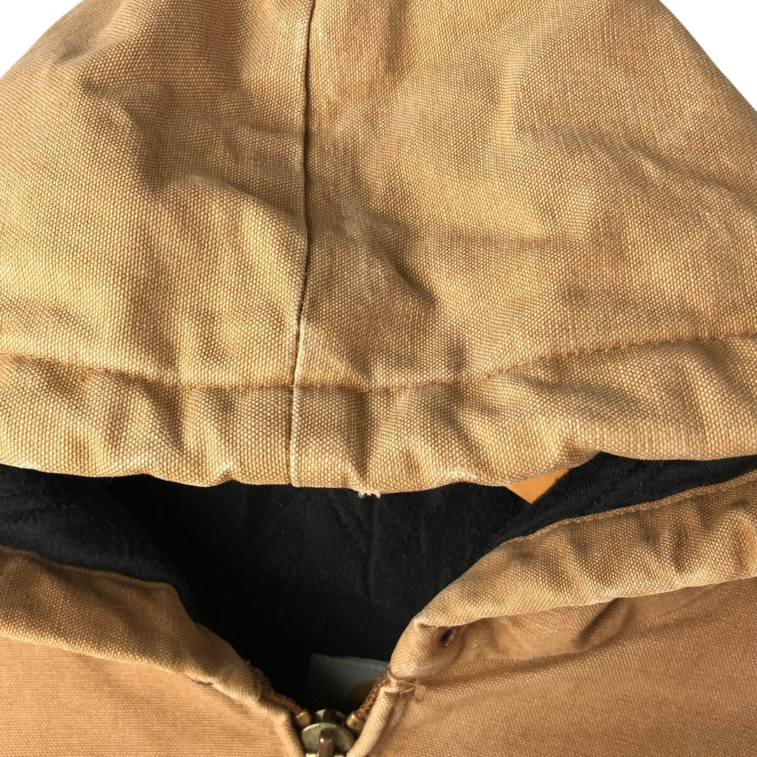 Oversized Carhartt Active Jacket, Padded Duck Full-Zip Hoodie, Made in USA, Men's XXXL cotton ocher yellow type Vintage Second Hand