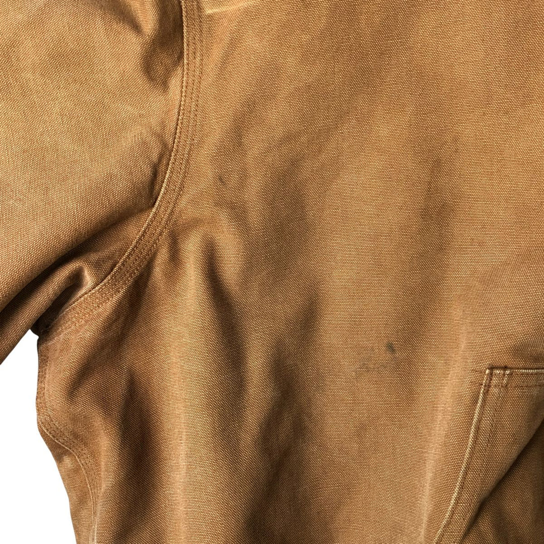 Oversized Carhartt Active Jacket, Padded Duck Full-Zip Hoodie, Made in USA, Men's XXXL cotton ocher yellow type Vintage Second Hand