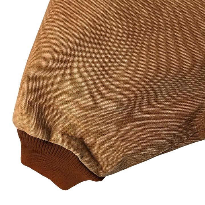 Oversized Carhartt Active Jacket, Padded Duck Full-Zip Hoodie, Made in USA, Men's XXXL cotton ocher yellow type Vintage Second Hand