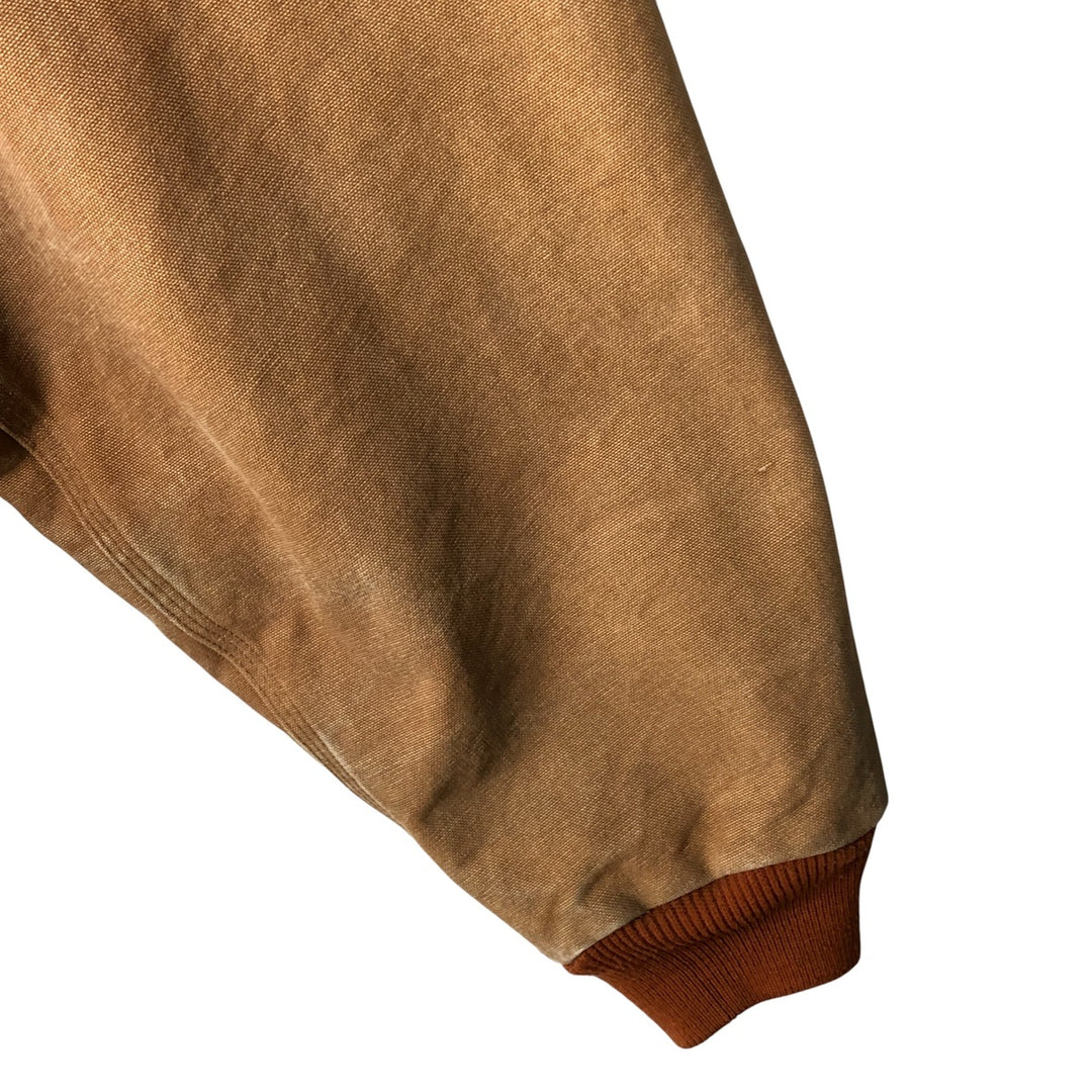 Oversized Carhartt Active Jacket, Padded Duck Full-Zip Hoodie, Made in USA, Men's XXXL cotton ocher yellow type Vintage Second Hand