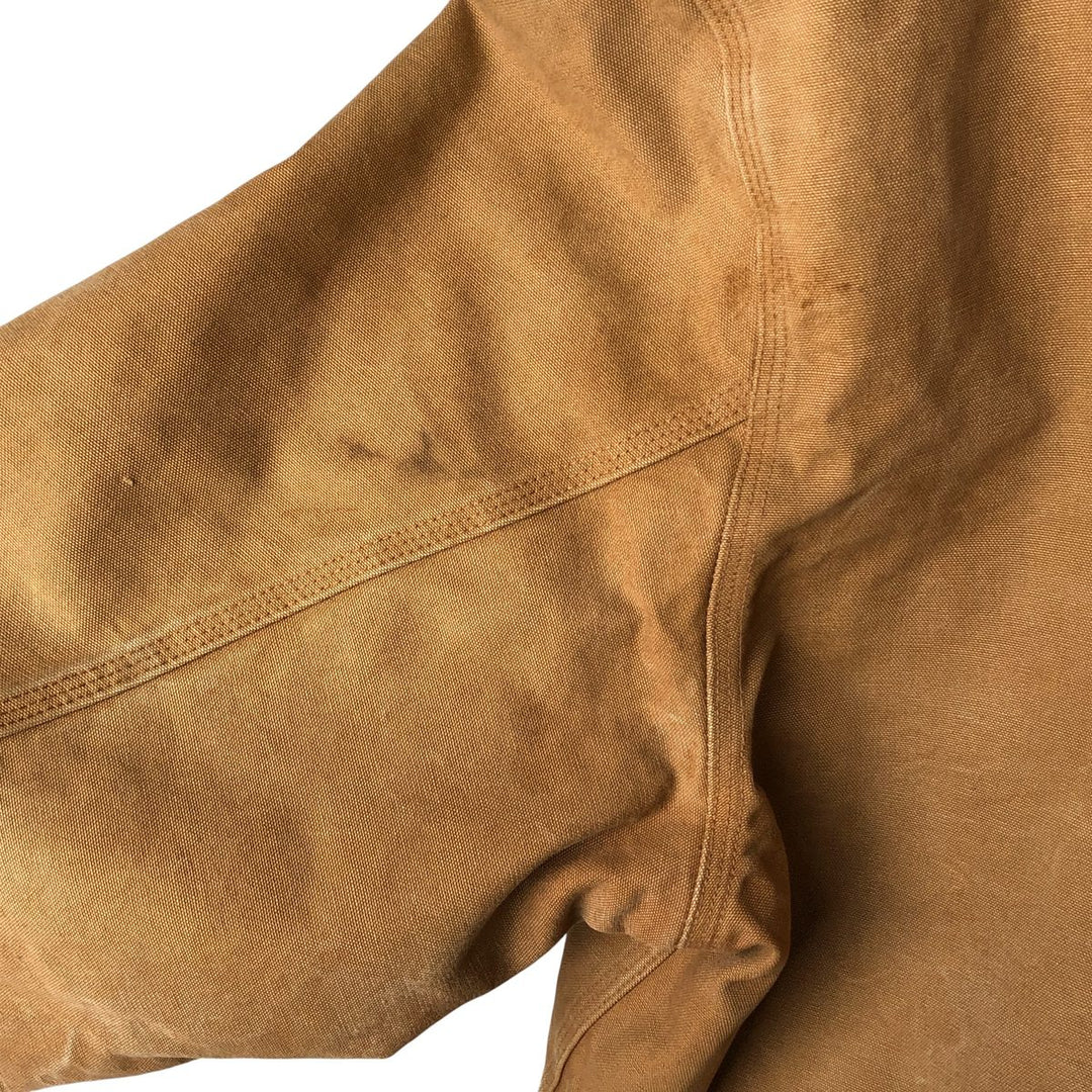 Oversized Carhartt Active Jacket, Padded Duck Full-Zip Hoodie, Made in USA, Men's XXXL cotton ocher yellow type Vintage Second Hand