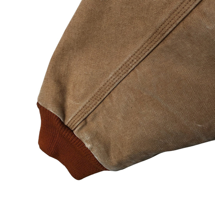 Oversized Carhartt Active Jacket, Padded Duck Full-Zip Hoodie, Made in USA, Men's XXXL cotton ocher yellow type Vintage Second Hand