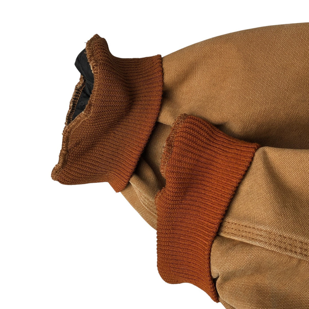 Oversized Carhartt Active Jacket, Padded Duck Full-Zip Hoodie, Made in USA, Men's XXXL cotton ocher yellow type Vintage Second Hand