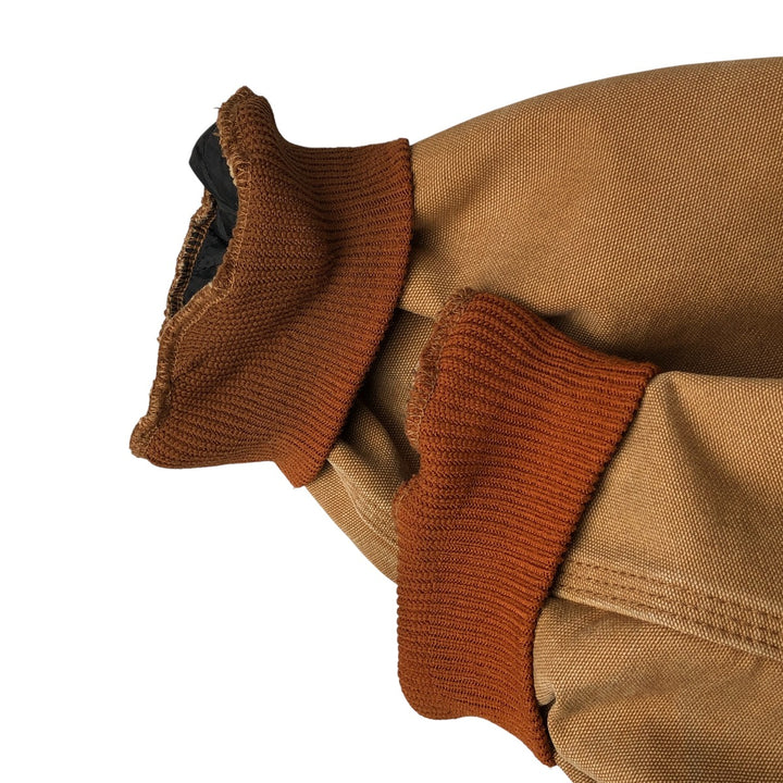 Oversized Carhartt Active Jacket, Padded Duck Full-Zip Hoodie, Made in USA, Men's XXXL cotton ocher yellow type Vintage Second Hand