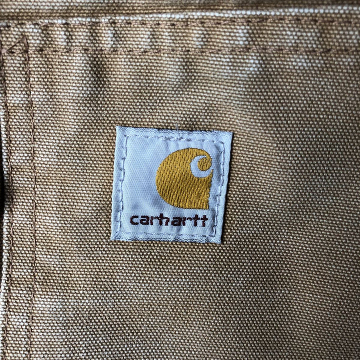 2000'S Carhartt Traditional Jacket, Hooded, Padded, Duck Down Full-Zip Hoodie, Men's XXL cotton ocher yellow type Vintage Second Hand