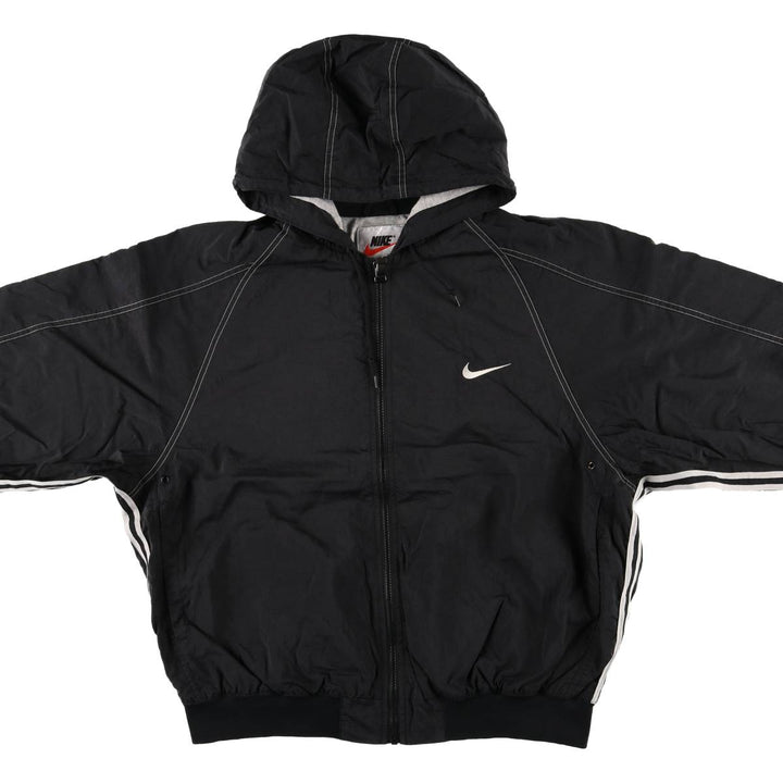 90'S Nike NIKE nylon hoodie, men's XL size, vintage Nylon black type Vintage Second Hand
