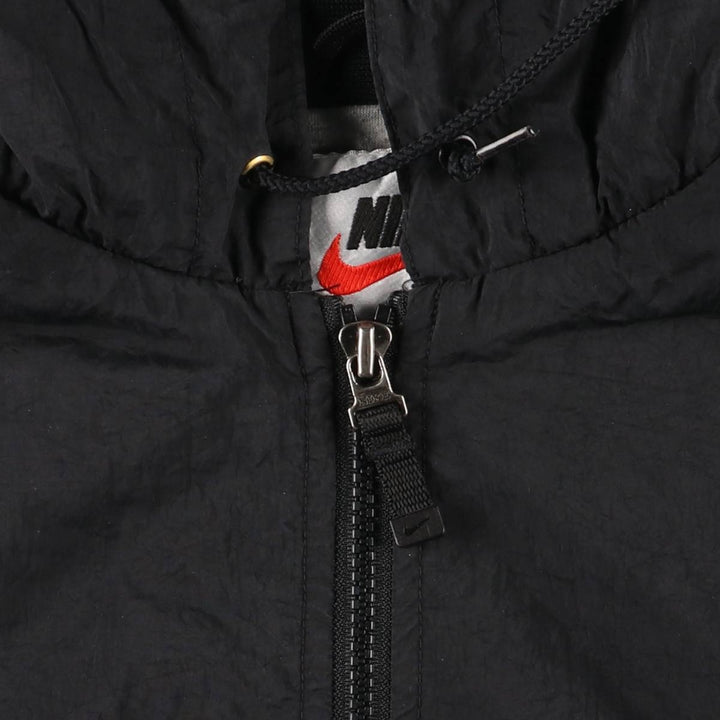 90'S Nike NIKE nylon hoodie, men's XL size, vintage Nylon black type Vintage Second Hand