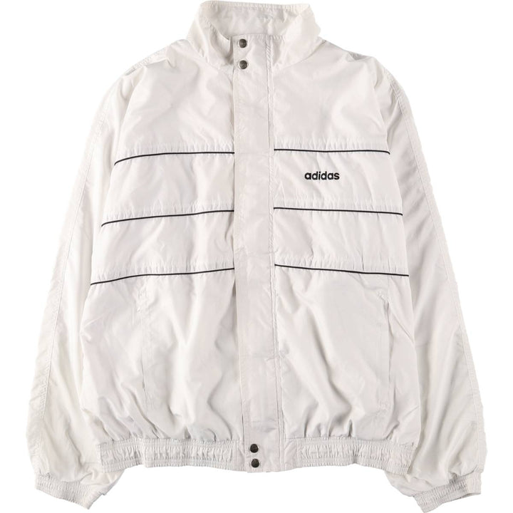 Vintage 80s-90'S Adidas windbreaker, men's size XL polyester white type Vintage Second Hand