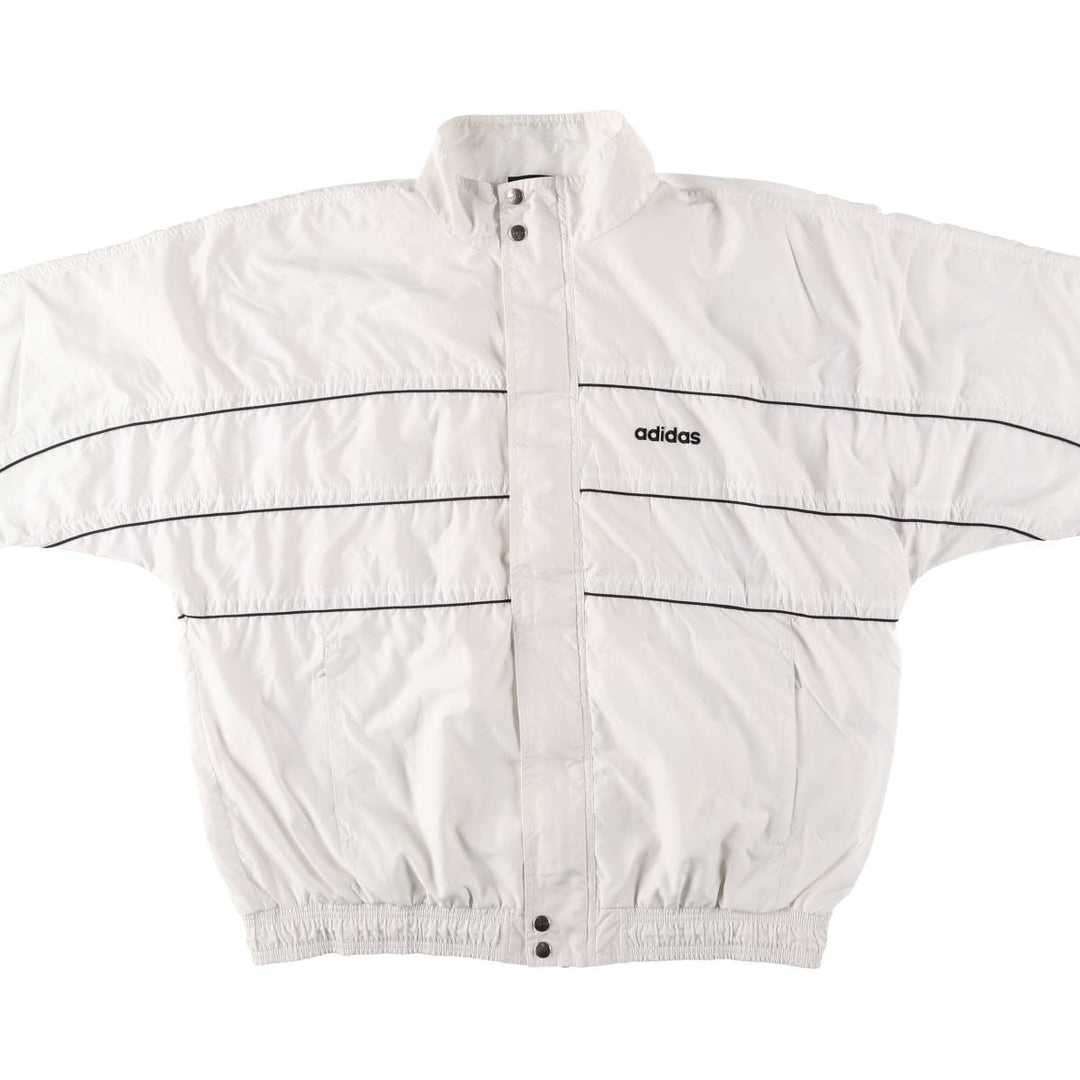 Vintage 80s-90'S Adidas windbreaker, men's size XL polyester white type Vintage Second Hand