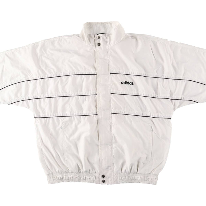 Vintage 80s-90'S Adidas windbreaker, men's size XL polyester white type Vintage Second Hand