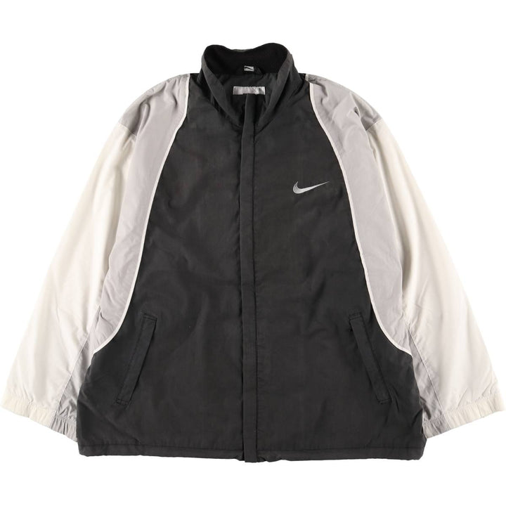Vintage 90'S Nike back logo windbreaker, men's size XL polyester gray type Vintage Second Hand