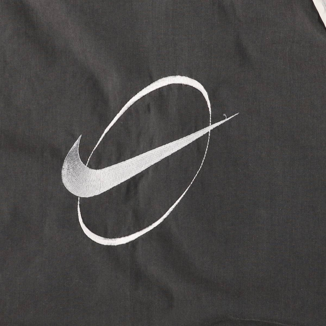 Vintage 90'S Nike back logo windbreaker, men's size XL polyester gray type Vintage Second Hand