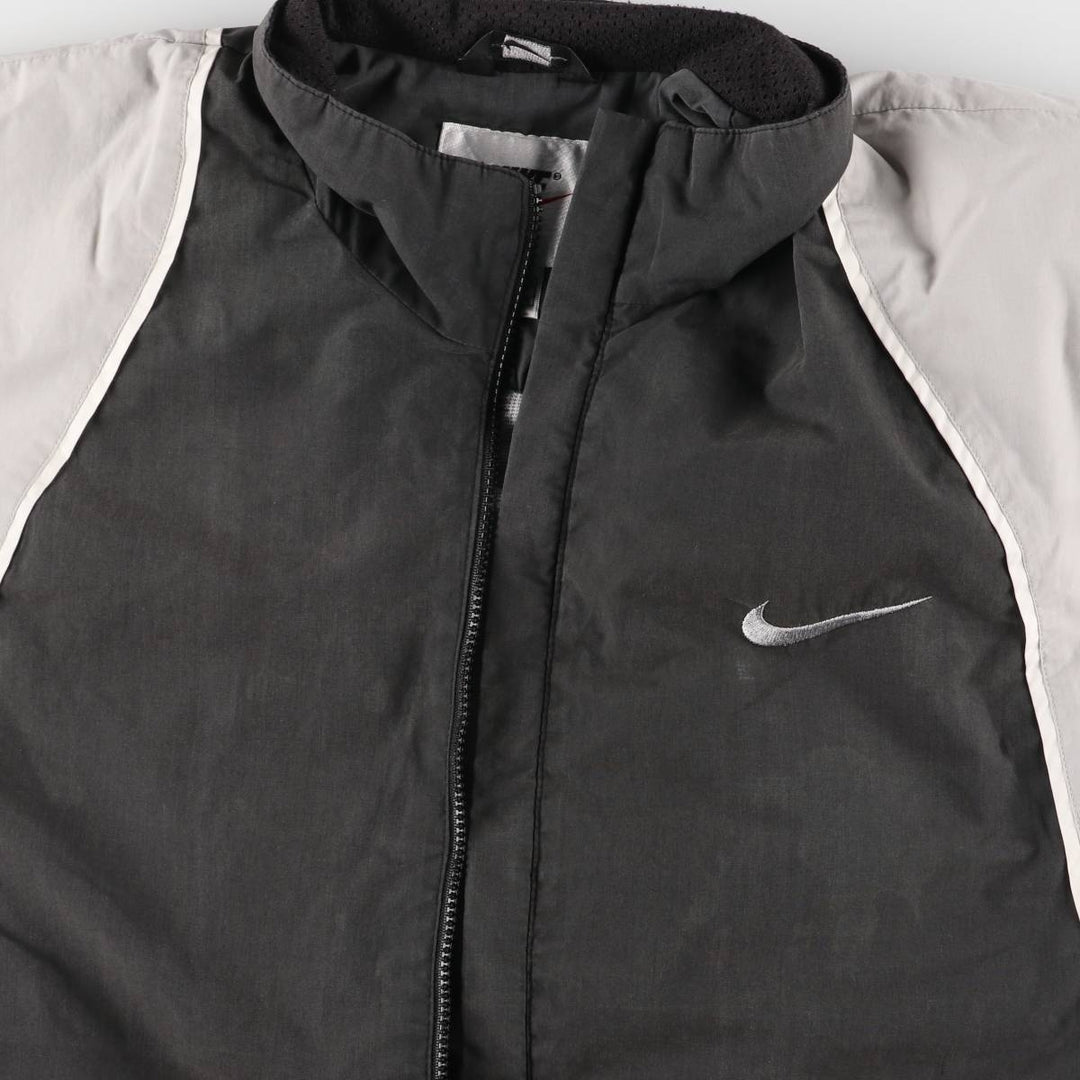 Vintage 90'S Nike back logo windbreaker, men's size XL polyester gray type Vintage Second Hand