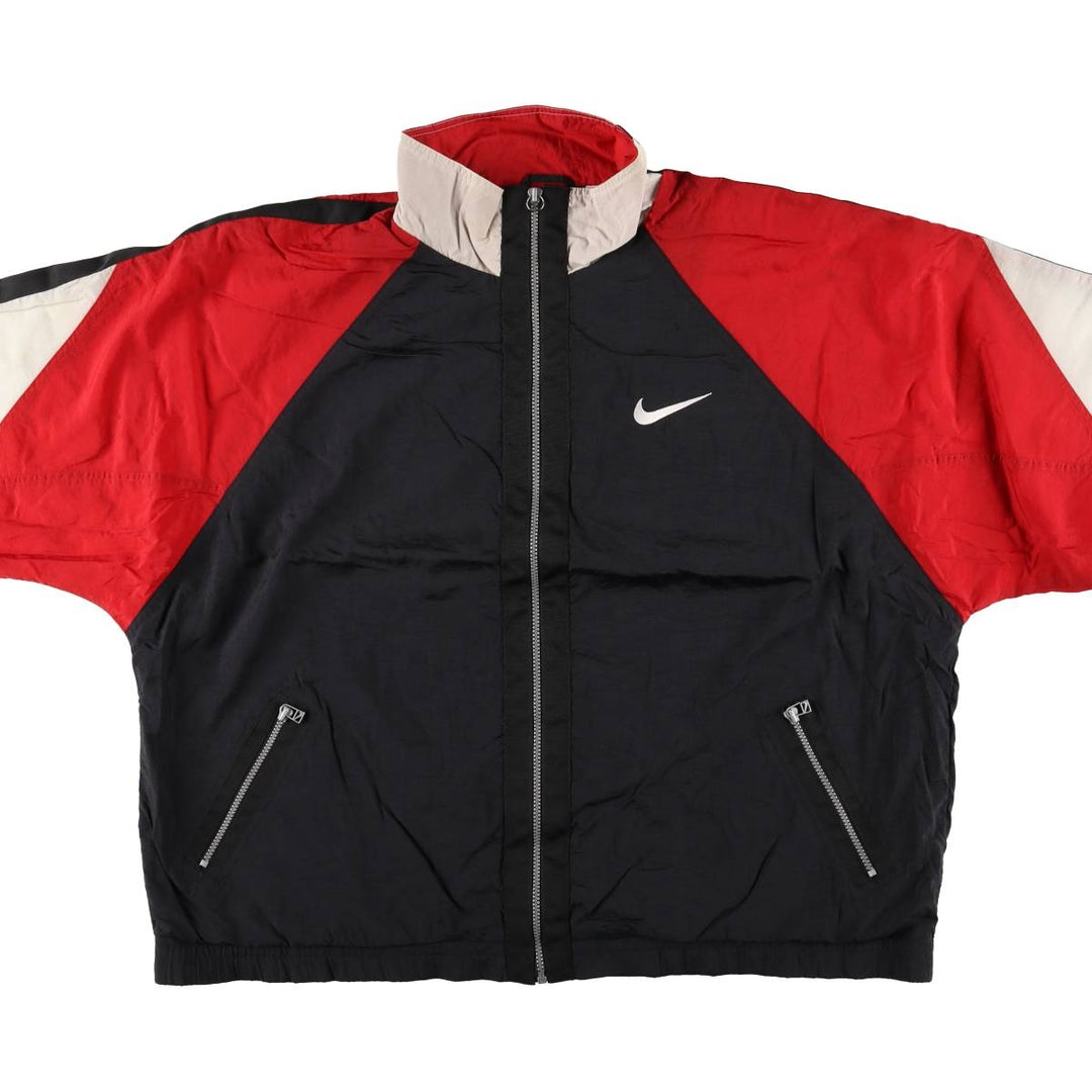 90'S Nike NIKE Back Logo Nylon Jacket, Men's XXL, Vintage Nylon red type Vintage Second Hand