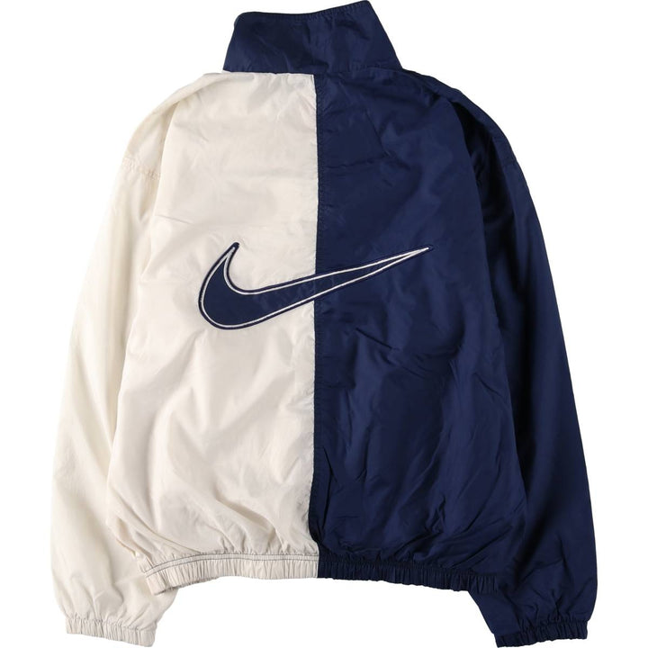 90'S Nike two-tone nylon jacket with back logo, size M, vintage Nylon white type Vintage Second Hand