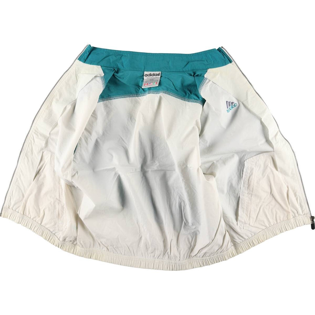 90'S Adidas Nylon Jacket, Men's Size L, Vintage Nylon unbleached Vintage Second Hand