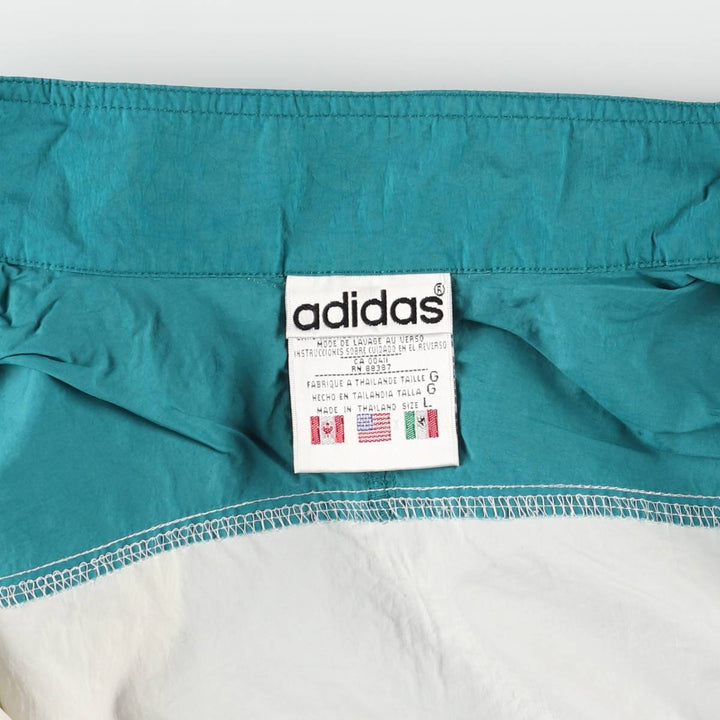 90'S Adidas Nylon Jacket, Men's Size L, Vintage Nylon unbleached Vintage Second Hand