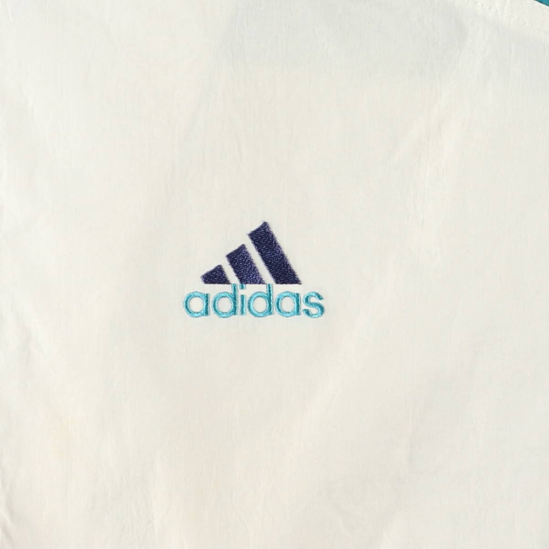 90'S Adidas Nylon Jacket, Men's Size L, Vintage Nylon unbleached Vintage Second Hand