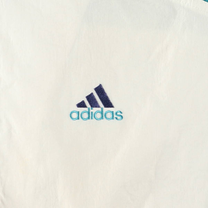 90'S Adidas Nylon Jacket, Men's Size L, Vintage Nylon unbleached Vintage Second Hand