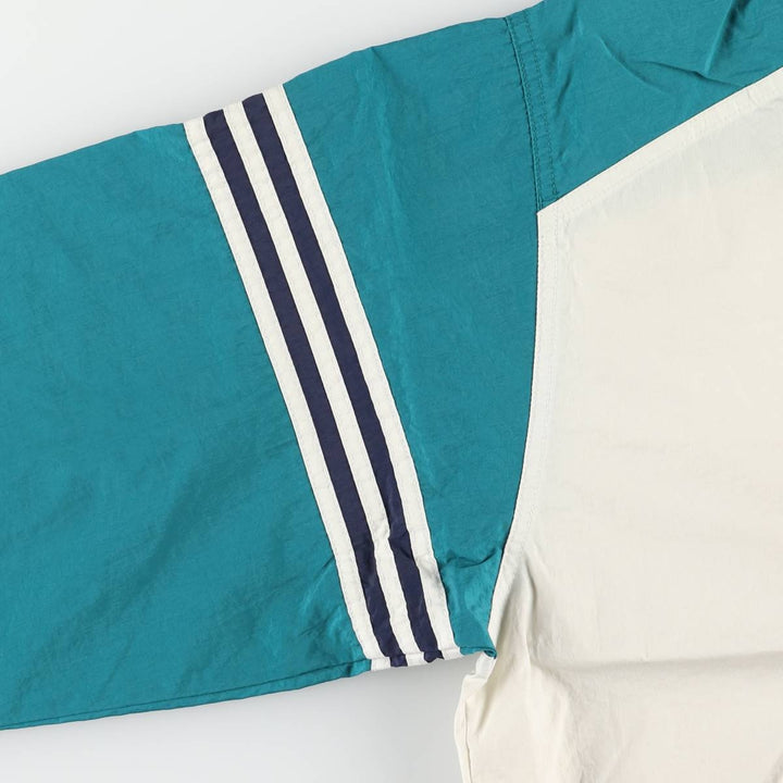 90'S Adidas Nylon Jacket, Men's Size L, Vintage Nylon unbleached Vintage Second Hand