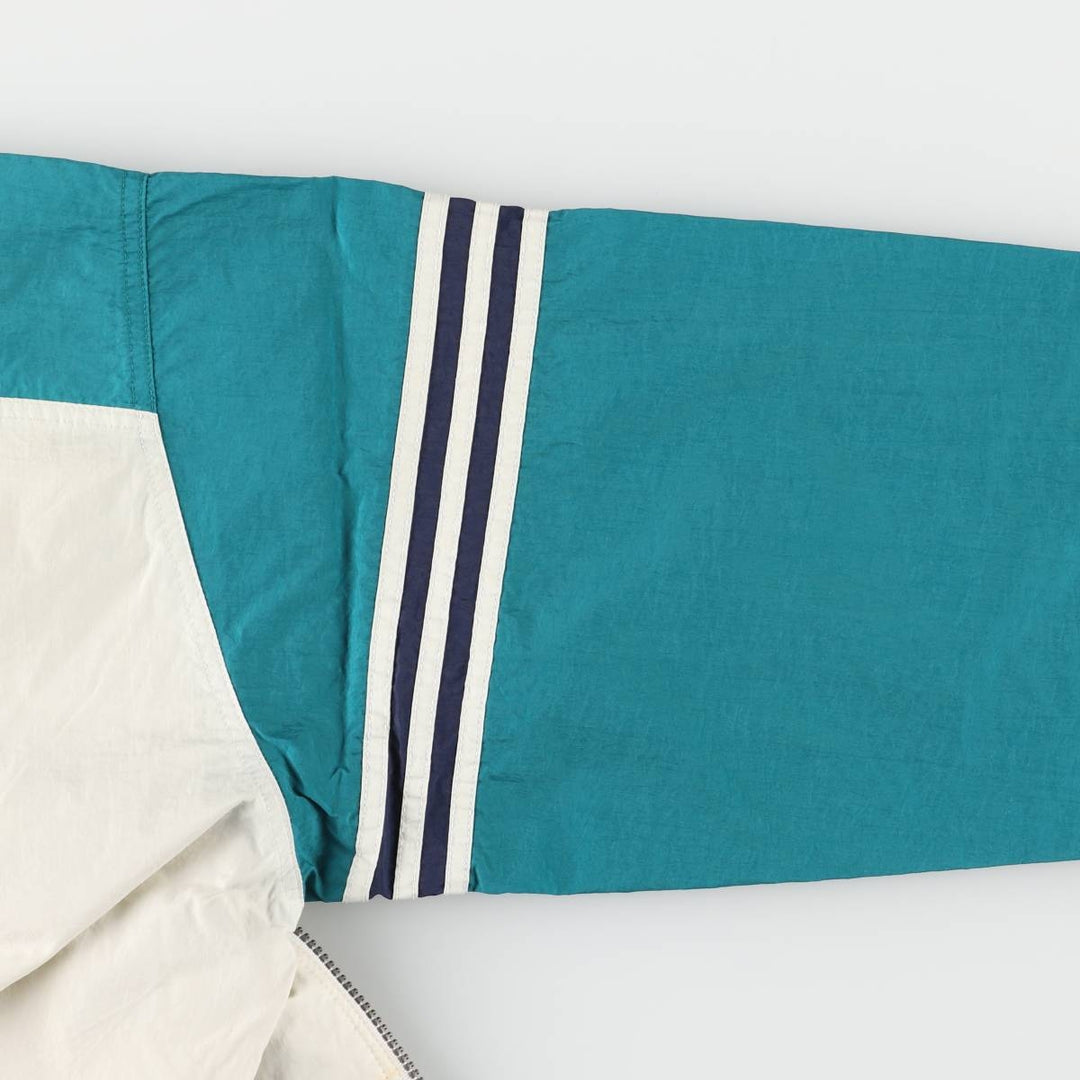 90'S Adidas Nylon Jacket, Men's Size L, Vintage Nylon unbleached Vintage Second Hand