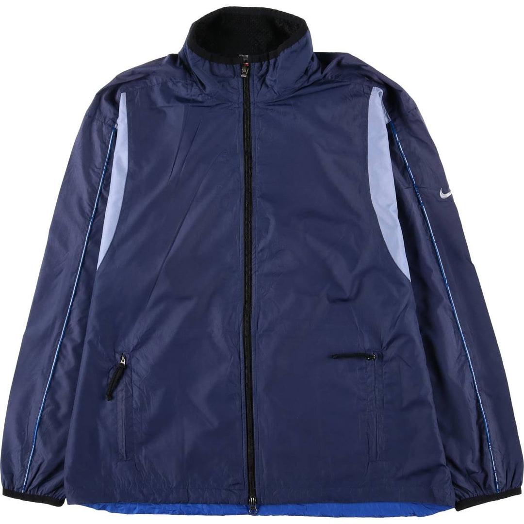 90'S Nike Windbreaker Men's Size L Vintage polyester navy blue type Vintage Second Hand