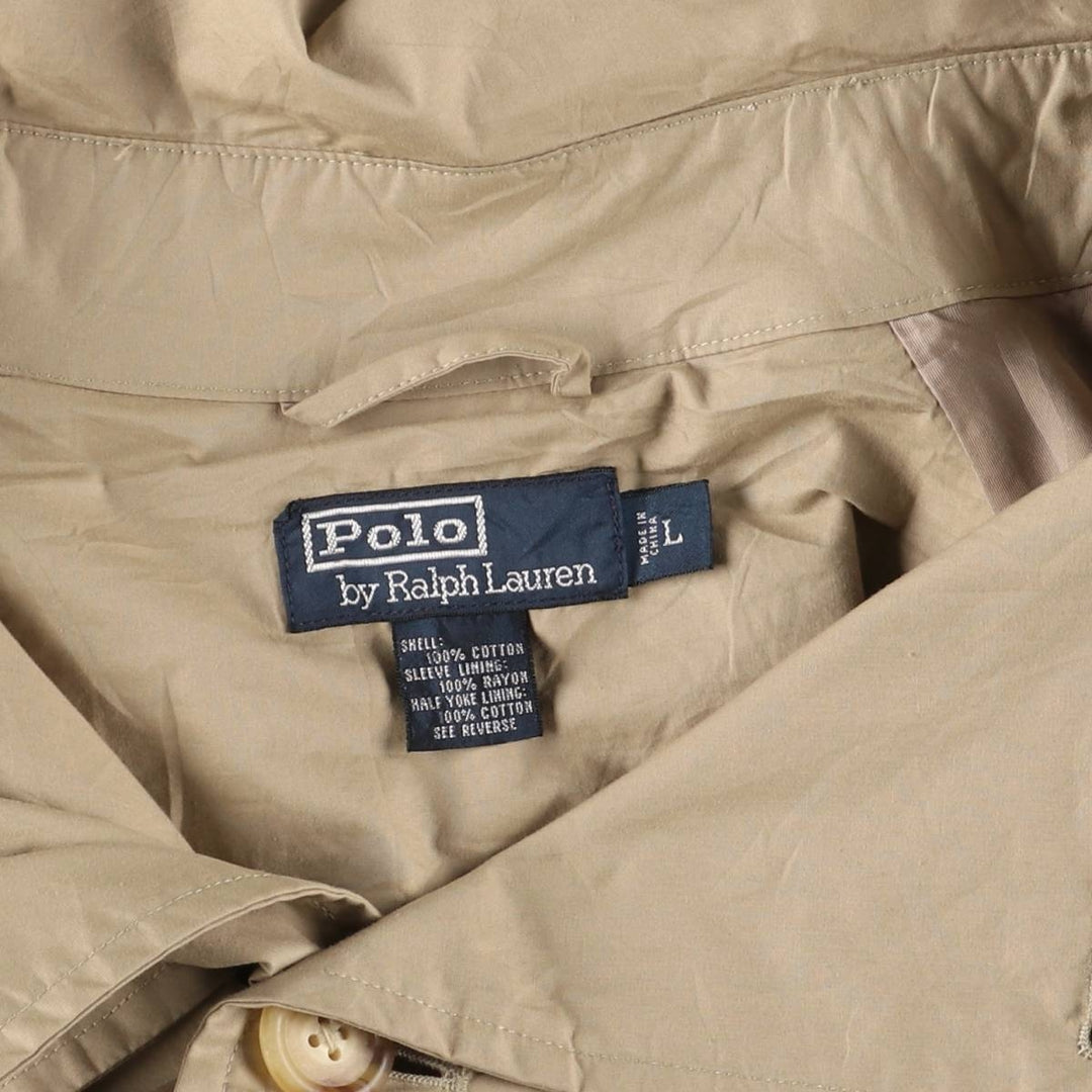Ralph Lauren POLO by Ralph Lauren trench coat, men's size L cotton Beige type Vintage Second Hand