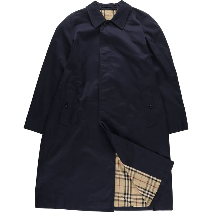 Burberry's BURBERRY LONDON Balmacaan Coat, Made in England, Men's XL cotton navy blue type Vintage Second Hand