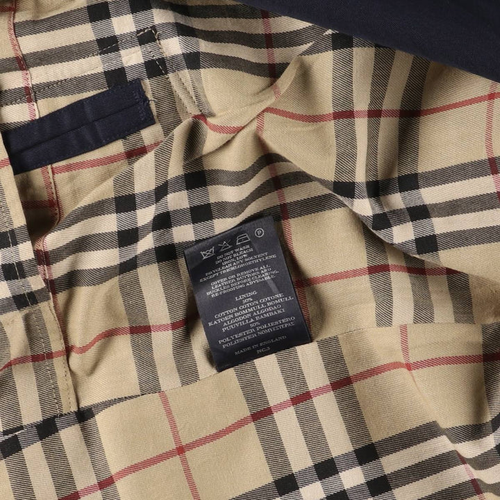Burberry's BURBERRY LONDON Balmacaan Coat, Made in England, Men's XL cotton navy blue type Vintage Second Hand