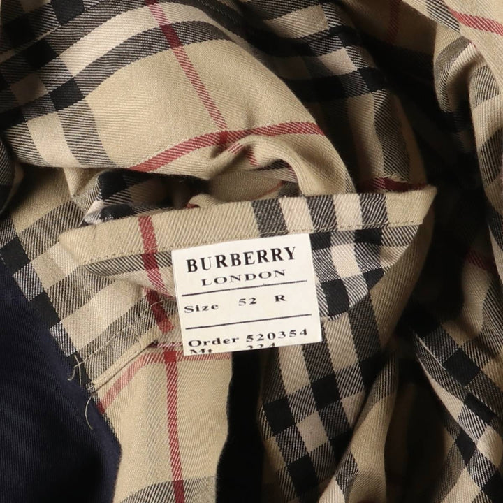 Burberry's BURBERRY LONDON Balmacaan Coat, Made in England, Men's XL cotton navy blue type Vintage Second Hand