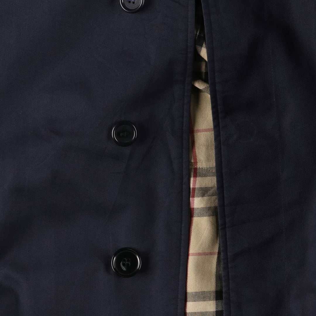 Burberry's BURBERRY LONDON Balmacaan Coat, Made in England, Men's XL cotton navy blue type Vintage Second Hand