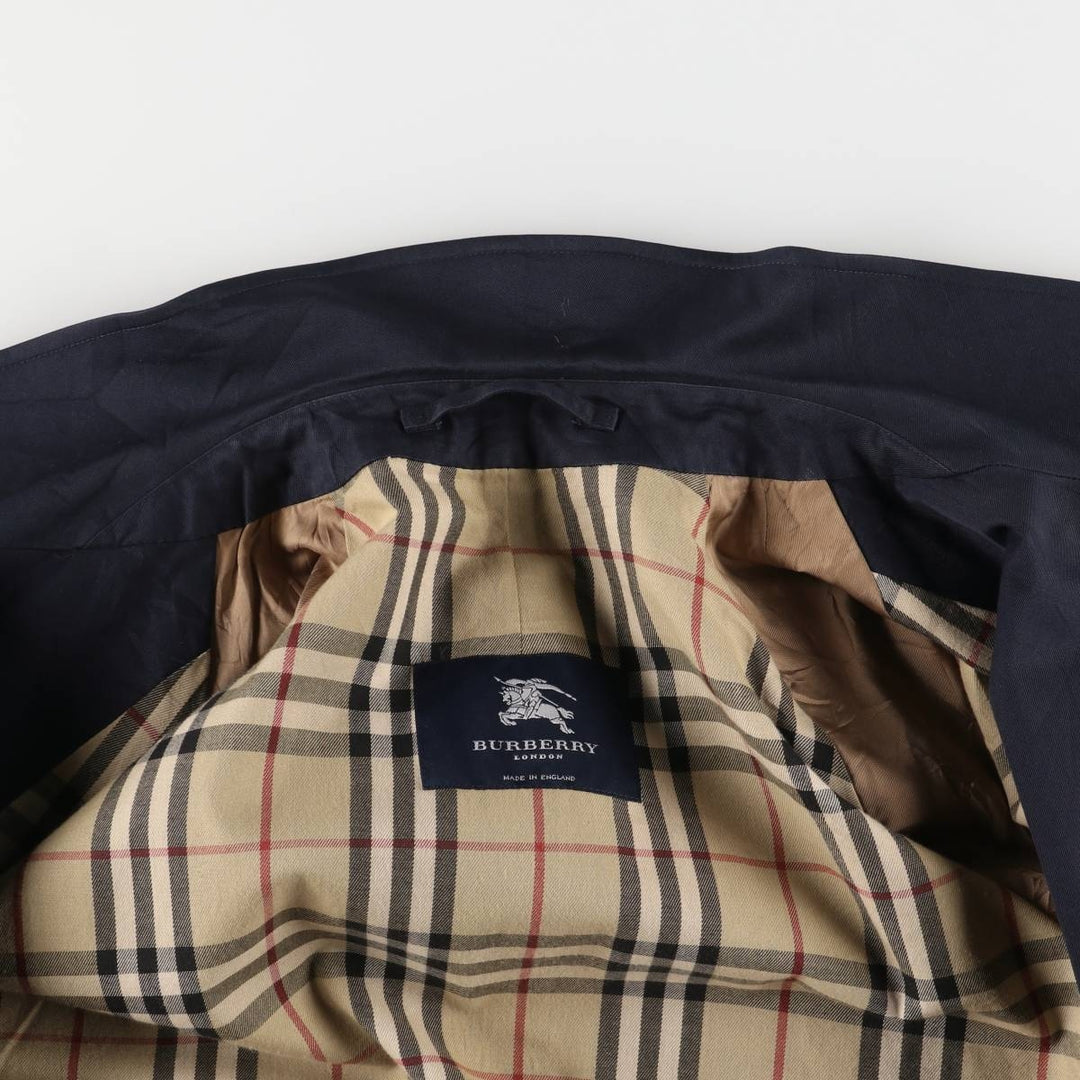 Burberry's BURBERRY LONDON Balmacaan Coat, Made in England, Men's XL cotton navy blue type Vintage Second Hand