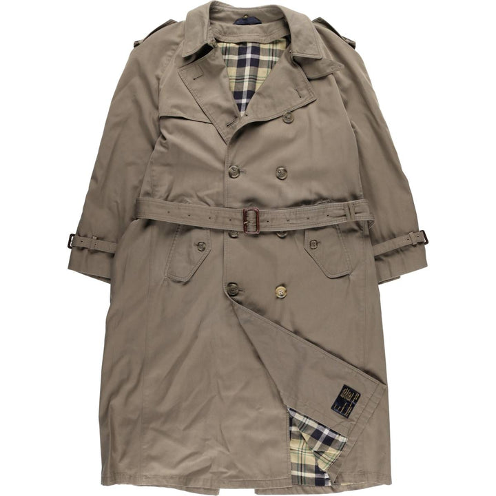 Ralph Lauren Chaps trench coat, men's size L cotton Khaki type beige Vintage Second Hand