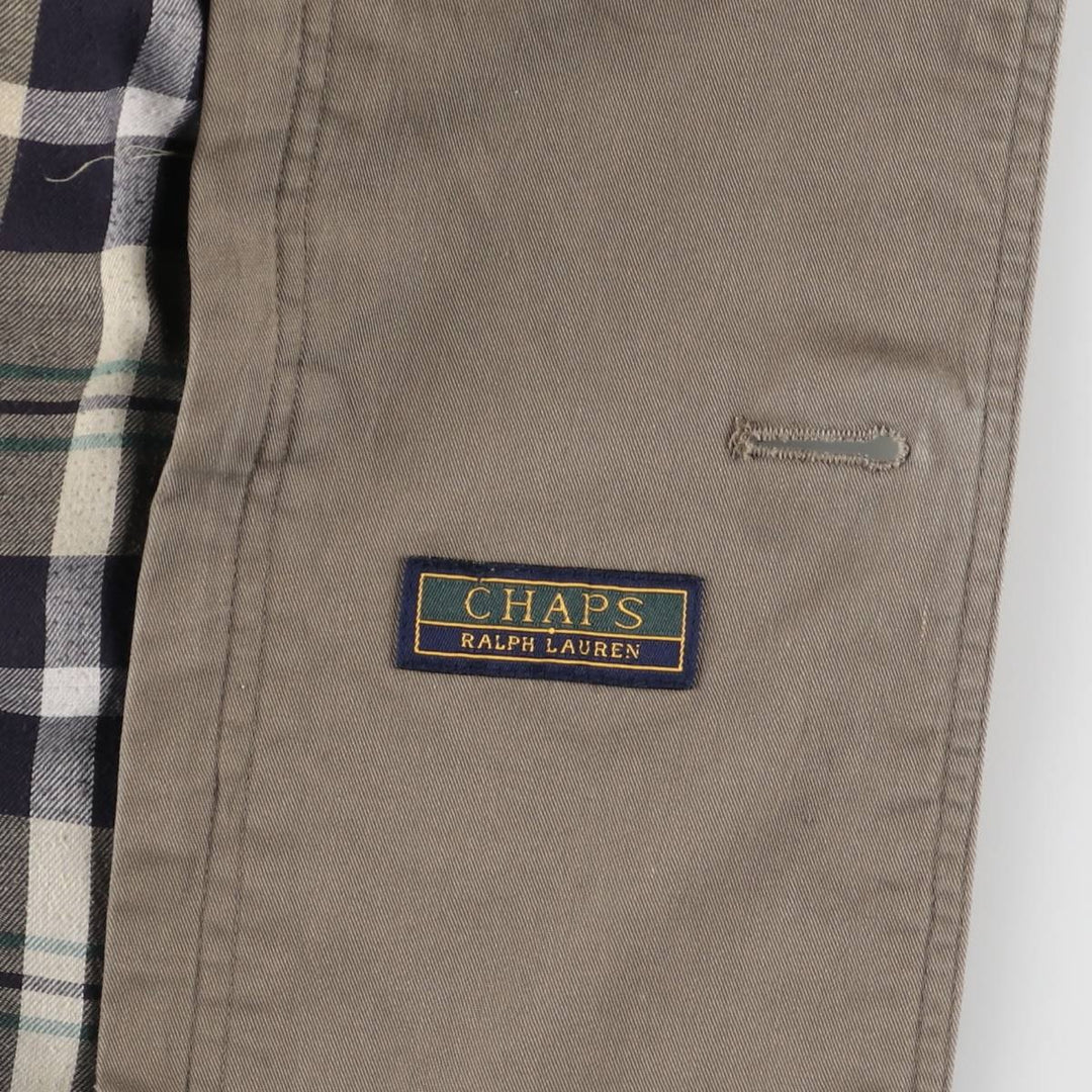 Ralph Lauren Chaps trench coat, men's size L cotton Khaki type beige Vintage Second Hand